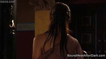 mistress whips lesbian slaves in strap-on bdsm domination orgy