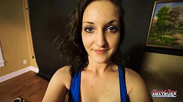 ryann's petite inked coed takes sloppy rimjob and deep cum swallow!