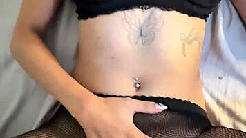 Goth college girl with perfect ass and huge natural tits