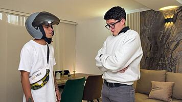 nerd watches as i pound his girlfriend hard she cums real good