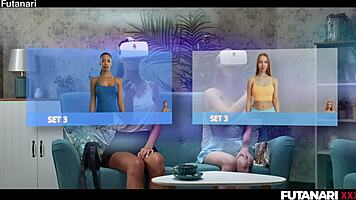 tgirl lia lin pounds petite nata gold in vr trans lesbian creampie