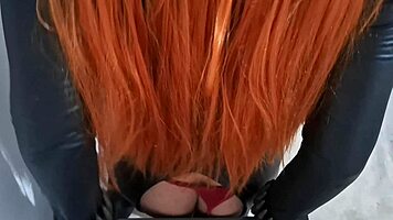 trans black widow bubble ass toys secret cosplay mission play