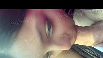 yo this latina teen blows tourist cock sloppy in driving car