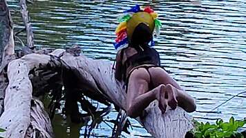 Rebecca Santos Delivers Outdoor Woods Anal Creampie Squirting