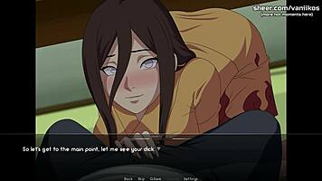 Hanabi Hyuga Swallows Cock Then Takes Anal Creampie Explosion!