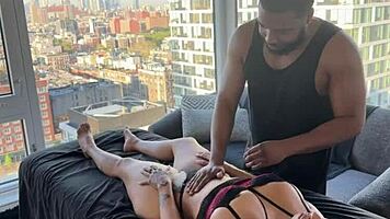 i scream from huge black cock surprise in massage!