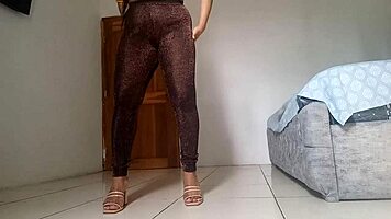 he teases his juicy pussy before heading out to bang college girls