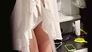 tried dresses in changing room then took monster cock anal creampie pounding 😏