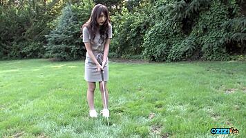 Golfers Switch to Field Fuck in Beautiful Home Creampie