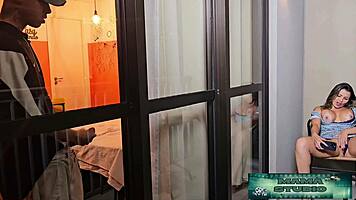 mama studio grabs two young cousins for wild punheta and double fuck frenzy in bathroom