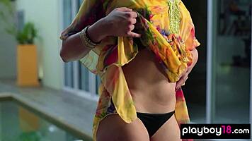 Ukrainian Brunette Malena Fendi Strips to Reveal Natural Curves