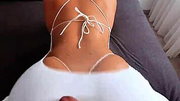 That Dress Drenched Oily Wet After Athletic Latina's Rough Doggystyle Pounding
