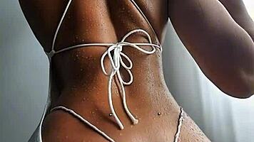 That Dress Drenched Oily Wet After Athletic Latina's Rough Doggystyle Pounding