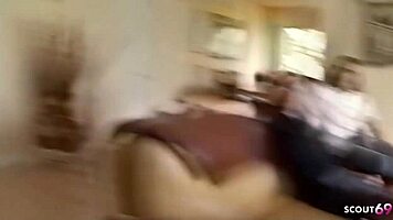 green-eyed beauty with black hair picked up for group casting