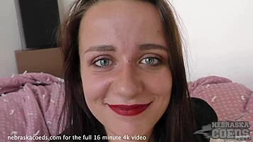 im so nervous showing off my huge boobs first time casting