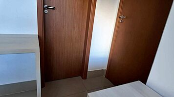 Busty MILF Eyes Thick Cock in Steamy Shower