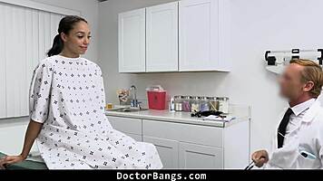 Nurse spies doctor banging shy patient hard