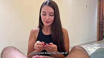 Take off the condom she seduced me into bareback fucking and deep creampie