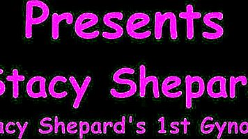 STACY SHEPARD'S PUSSY SPREAD WIDE IN FIRST GYN O EXAM!