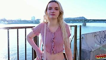 german scout amber kawaii shakes legs orgasming on casting cock