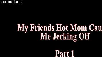 Alyssia's hot mom catches me stroking and rips clothes for creampie fuck