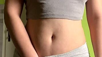 Heart-Pounding Solo Pleasure Overwhelms Cute Young Beauty