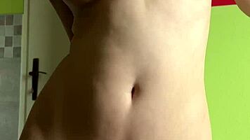 Heart-Pounding Solo Pleasure Overwhelms Cute Young Beauty