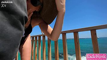 😈 isabela flashes tits at lookout point before hot blowjob ride! 🔥