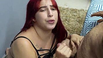 Yuli the sexy latina babe savors a delicious throbbing cock in homemade fun