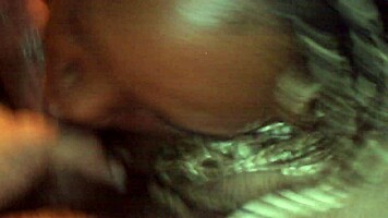 Blissful Ebony BBW Deepthroats Monster Cock