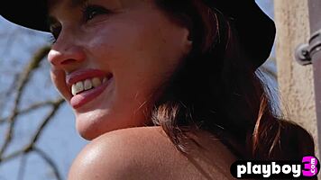 wanna see this all natural french babe strip naked outdoors?