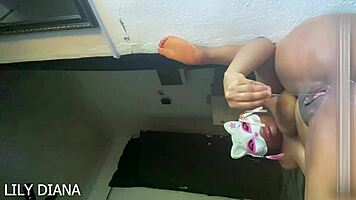 beautiful wet pussy fucked deep and glazed with thick cum close-up slow-mo