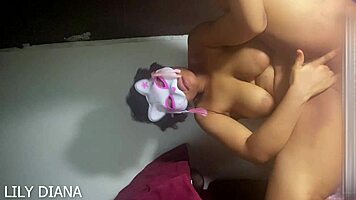 beautiful wet pussy fucked deep and glazed with thick cum close-up slow-mo