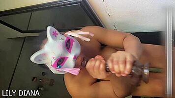 beautiful wet pussy fucked deep and glazed with thick cum close-up slow-mo