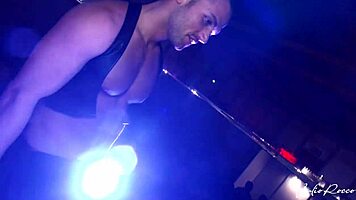 Mulatita Rides Cock Wild On Stage Interracial Heat
