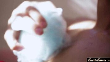 i pound hot ebony babe deep in bathtub
