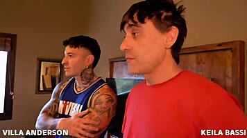 anderson demonstrates expert big cock sucking technique to eager brunette