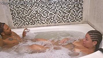 after that hot fuck we chill in the jacuzzi
