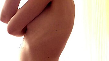 Coed Edges Wand to Throbbing Hairy Pussy Orgasm