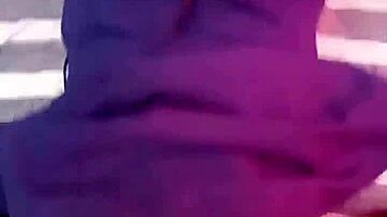 ebony babe drops to knees sucking big cock then bends over for hard doggystyle pounding