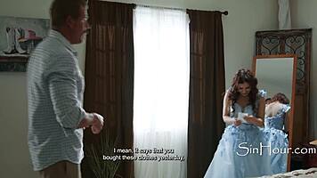 Petite teen submits to horny guidance counselor's taboo cinema fuck frenzy