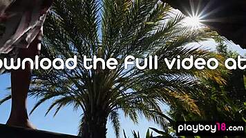 i'm angel constance petite asian stripping naked poolside relaxing feels so damn good
