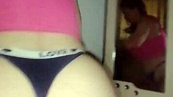 Intrigued by this real homemade latina mature with natural big tits and ass