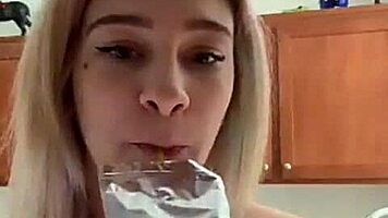 blonde teen strips topless on webcam shaking her big tits and ass seductively