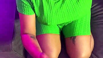 Sexy latina takes on tiktok bottle challenge pov