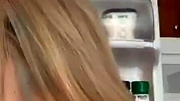 blonde teen strips topless on webcam shaking her big tits and ass seductively