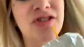 blonde teen strips topless on webcam shaking her big tits and ass seductively