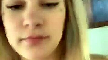 blonde teen strips topless on webcam shaking her big tits and ass seductively