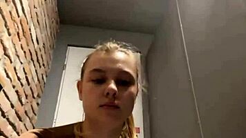 public shower anal dildo pounds tight teen asshole hard