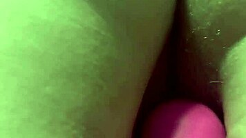 curvy babe moans wildly as vibrator buzzes juicy ass and pussy